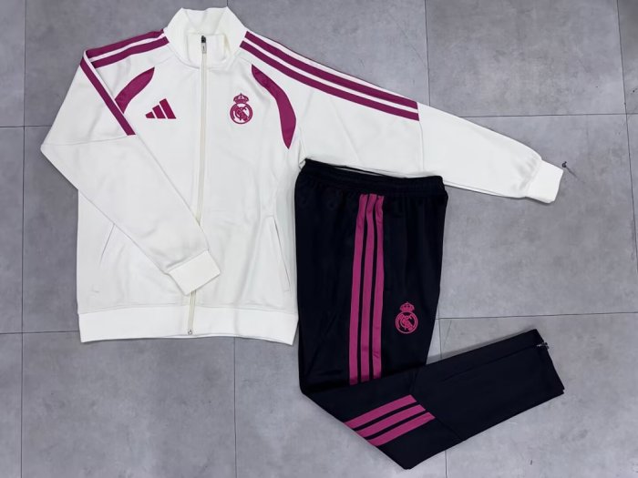 2026-2027 Chelsea White/Pink Soccer Windbreaker Jacket Football Jacket