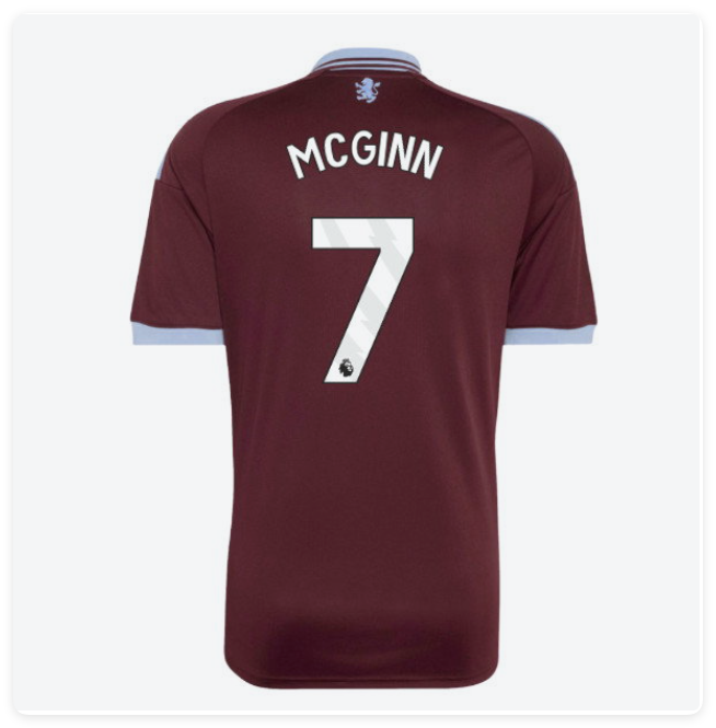 Player Version 2026-2027 Aston Villa MCGINN 7 Home Football Shirt Soccer Jersey