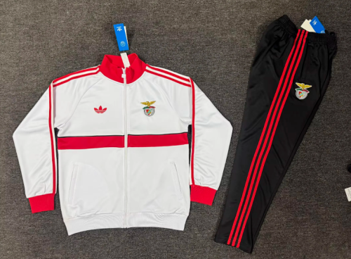 2026-2027 Benfica White/Red Soccer Tracksuit Jacket Football Jacket and Pants