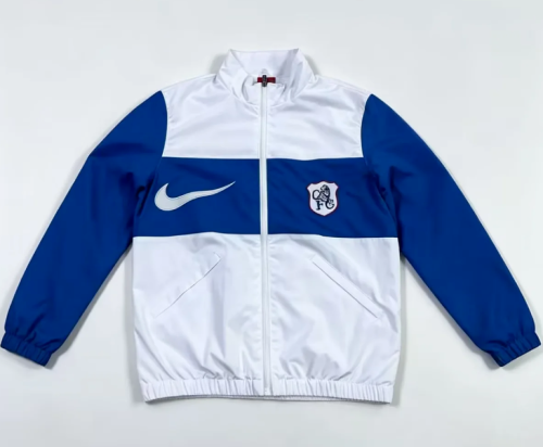 2026-2027 Chelsea White/Blue Soccer Windbreaker Jacket Football Jacket