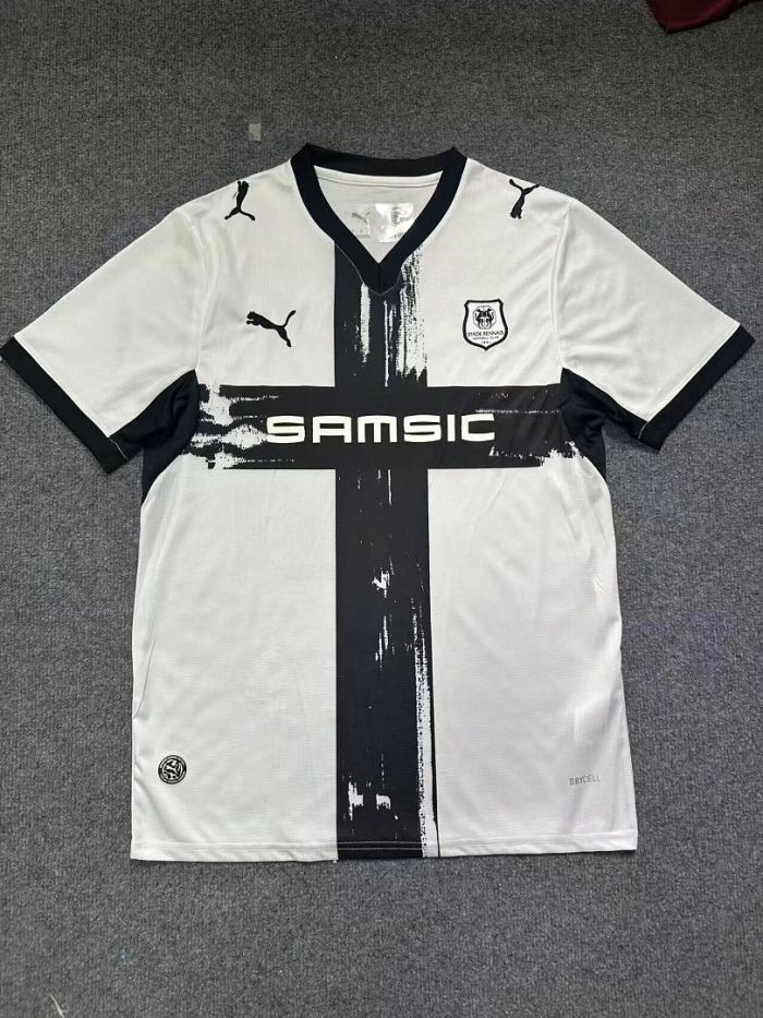 Fan Version 2026-2027 Stade Rennais Away White Soccer Jersey Football Shirt