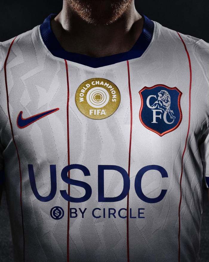 with Sponor Logo+Club World Cup Badge Player Version 2026-2027 Chelsea ESTEVAO 41 Third Away White Soccer Jersey Football Shirt
