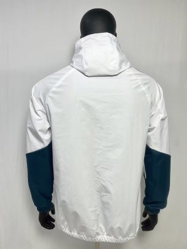 with Caps 2026-2027 Newcastle United White Soccer Windbreaker Jacket Football Jacket