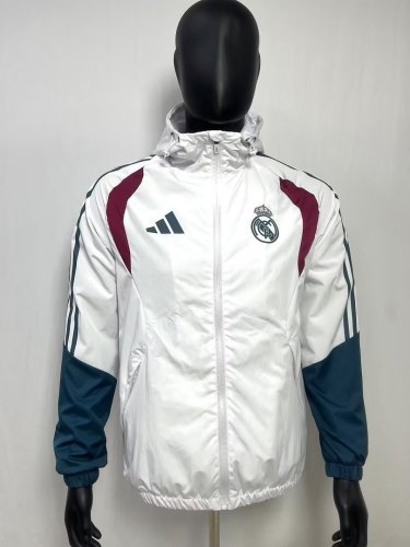 with Caps 2026-2027 Newcastle United White Soccer Windbreaker Jacket Football Jacket