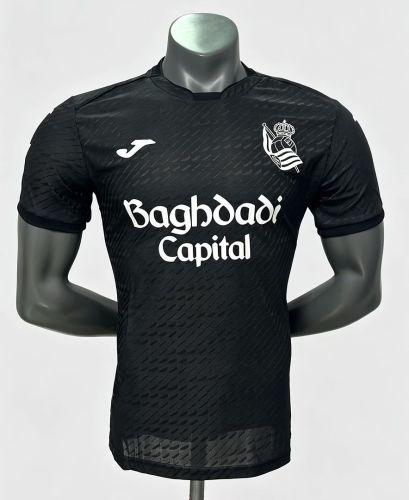 Player Version 2026-2027 Real Sociedad Away Black Soccer Jersey Football Shirt