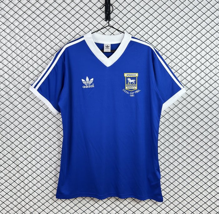 Retro Jersey 1981 Ipswich Town UEFA Final Home Soccer Jersey Vintage Football Shirt