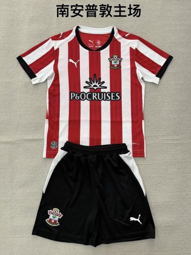 Youth Uniform Kids Kit 2026-2027 Southampton Home Soccer Jersey Shorts Child Football Set