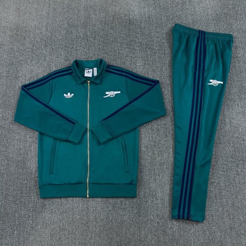 2026-2027 Arsenal Green Soccer Tracksuit Jacket Football Jacket and Pants