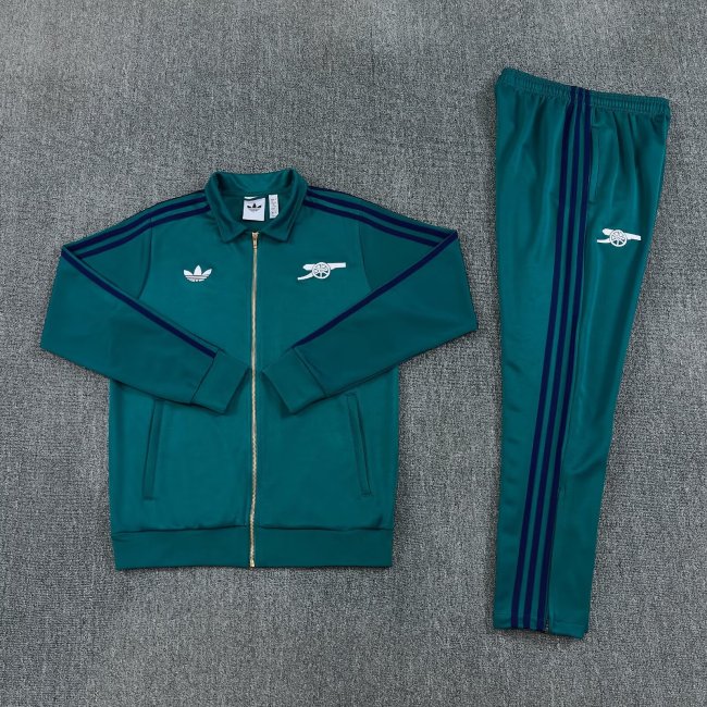 2026-2027 Arsenal Green Soccer Tracksuit Jacket Football Jacket and Pants
