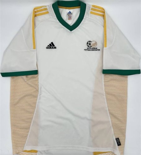 Retro Jersey 2002 South Africa Away White Soccer Jersey Football Shirt