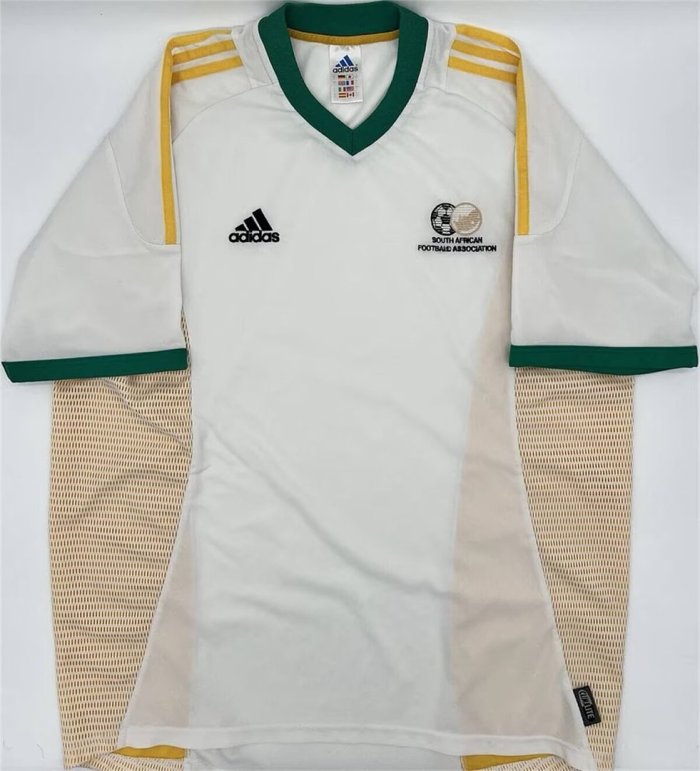 Retro Jersey 2002 South Africa Away White Soccer Jersey Football Shirt