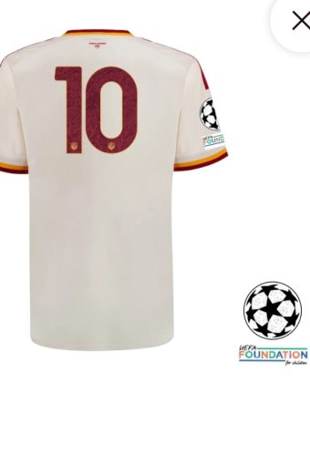 with All Sponor Logos+UCL Patch Fan Version 2026-2027 As Roma 10 Away Soccer Jersey Football Shirt