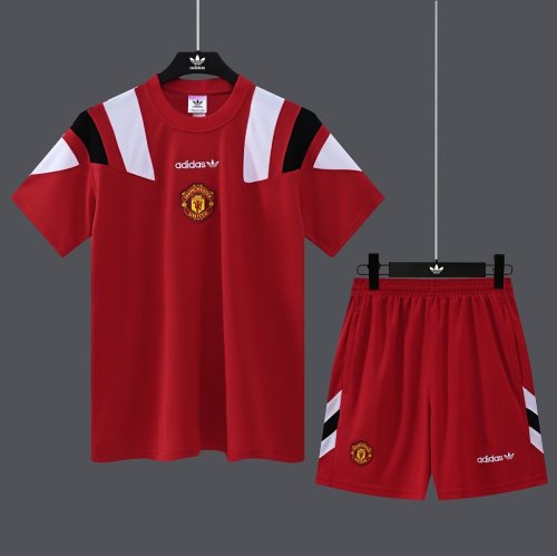 Adult Uniform 2026-2027 Manchester United Red EQT Shirts Soccer Training Jersey and Shorts Football Kits