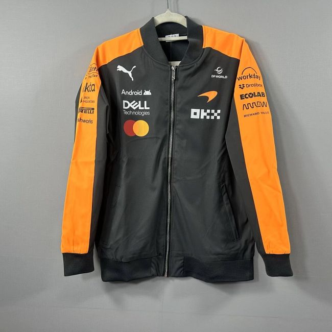 2026 Maclaren Black/Yellow Windbreaker Sweater Racing Hoody