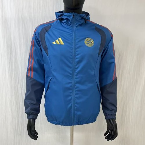 2026 Bayern Munich Blue Soccer Windbreaker Jacket Football Jacket