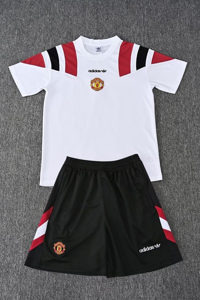 Adult Uniform 2026-2027 Manchester United White EQT Shirts Soccer Training Jersey and Shorts Football Kits