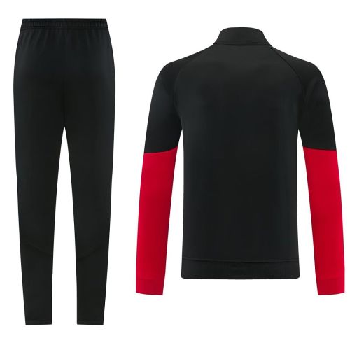 2026-2027 Manchester United Black/Red Soccer Tracksuit Jacket Football Jacket and Pants