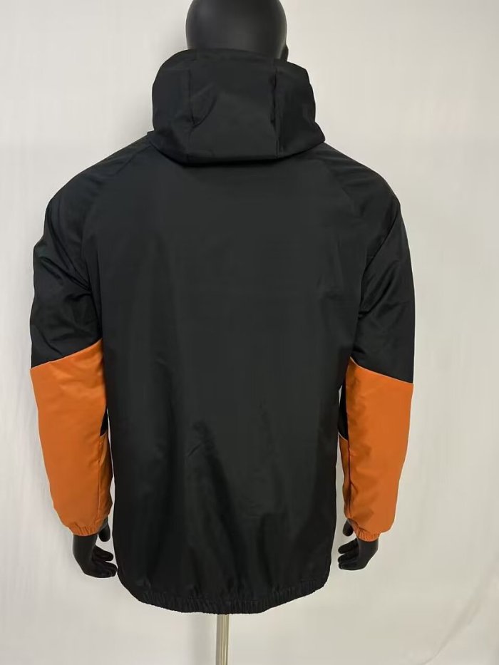 2026 Arsenal Black/Orange Soccer Windbreaker Jacket Football Jacket