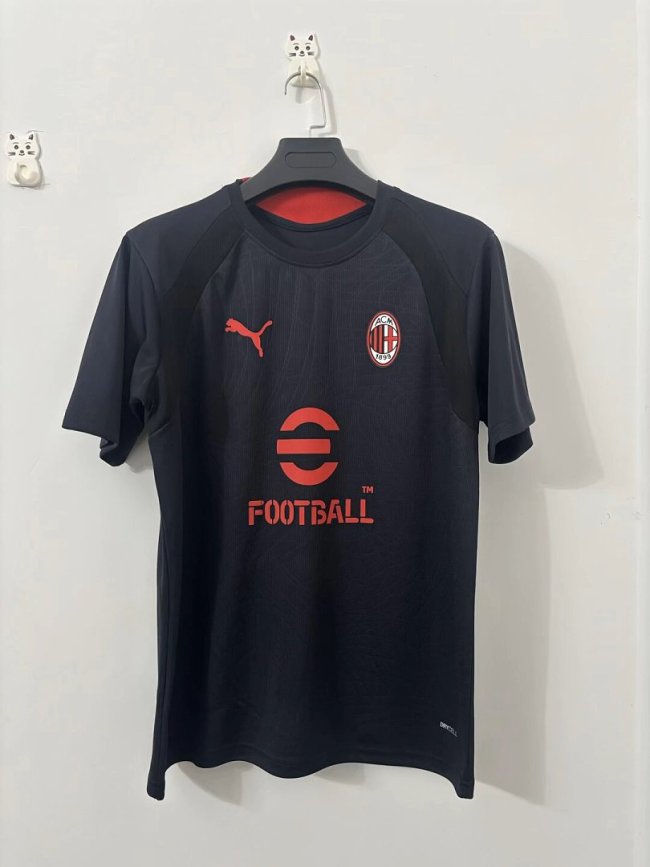 Fan Version 2026-2027 AC Milan Black Soccer Training Jersey AC Football Shirt