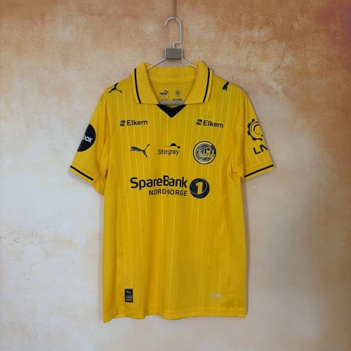 with All Sponor Logos Fan Version 2026-2027 FK Bodø/Glimt Home Soccer Jersey Football Shirt