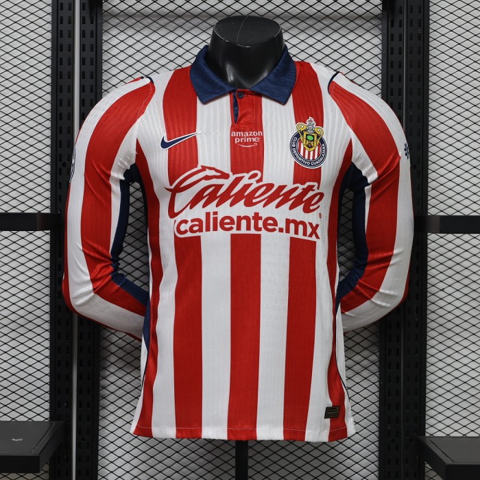 Player Version Long Sleeve 2026-2027 Chivas Home Soccer Jersey Football Shirt