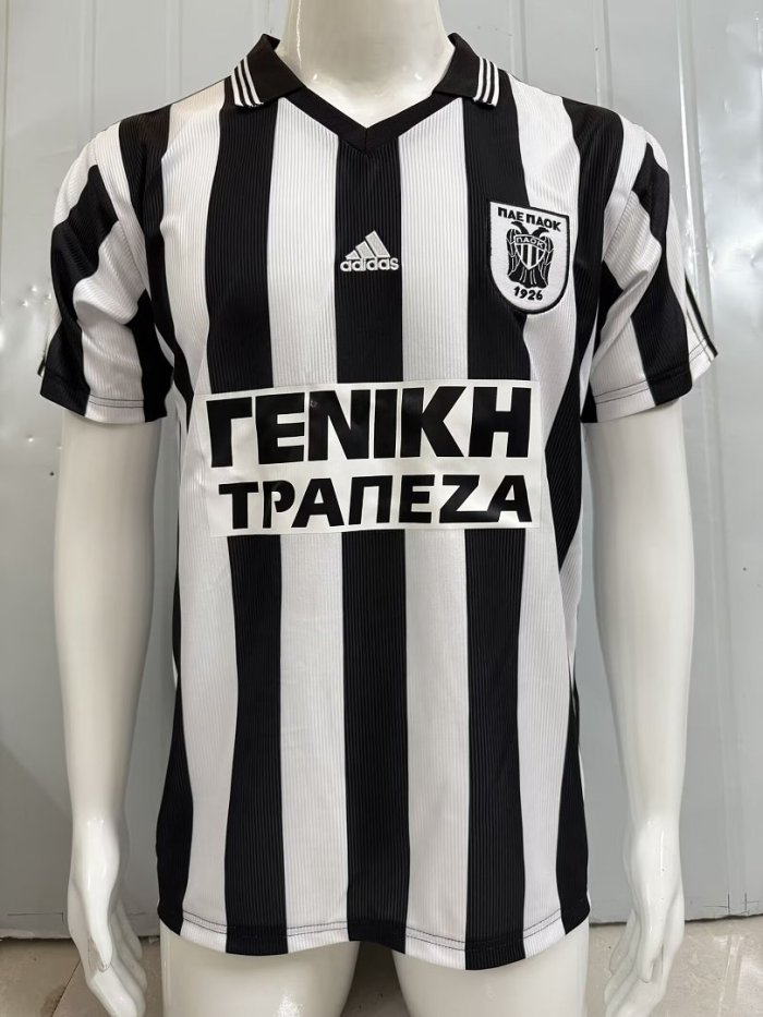 Retro Jersey 1998-1999 PAOK FC Home Soccer Jersey Football Shirt