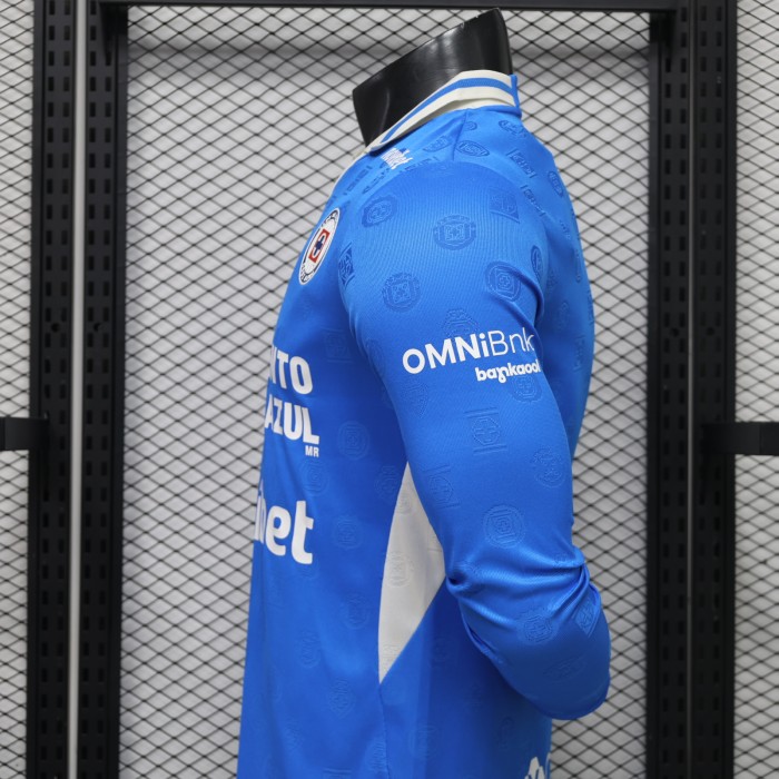 Long Sleeve Player Version 2026-2027 Cruz Azul Home Soccer Jersey Football Shirt