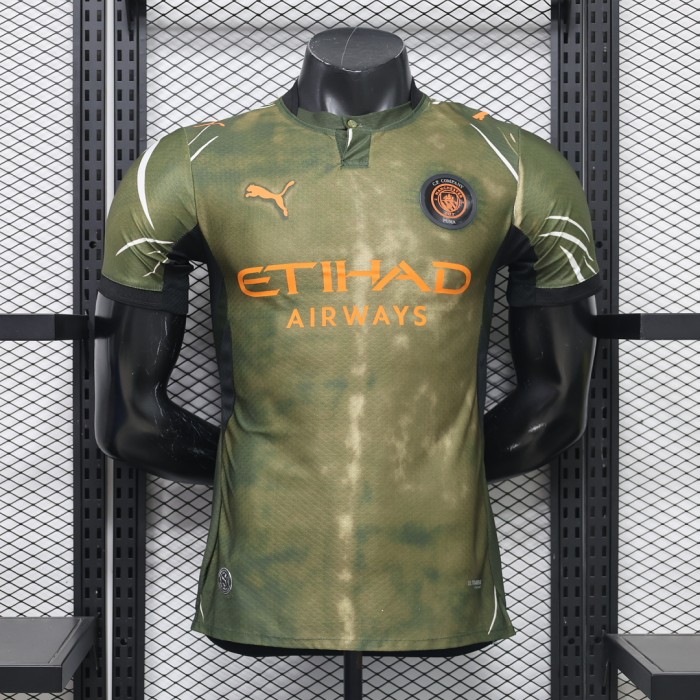 Player Version 2026-2027 Manchester City Fourth Away Dark Green Soccer Jersey Man City Football Shirt