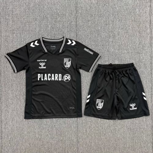 Youth Uniform Kids Kit 2026-2027 Victoria Away Black Soccer Jersey Shorts Child Football Set