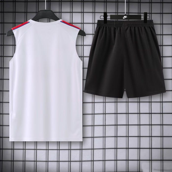 Adult Uniform 2026-2027 PSG White Soccer Training Vest and Shorts Football Kits