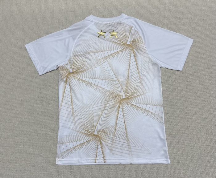 Fan Version 2026-2027 PSG White/Gold Soccer Jersey Paris Football Maillot
