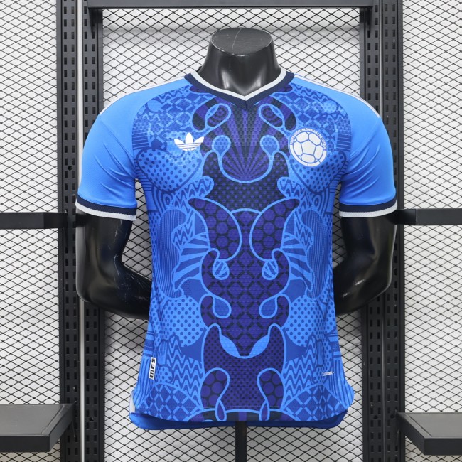 Player Version 2026 Colombia Blue Soccer Jersey Camisetas de Futbol
