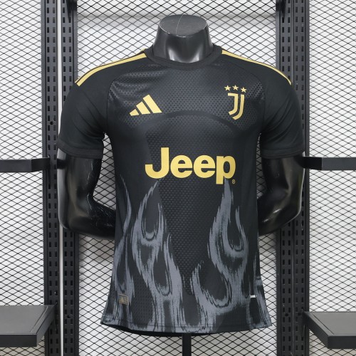 Maillot Juve Shirt Player Version 2026-2027 Juventus Third Away Black Soccer Jersey Football Shirt
