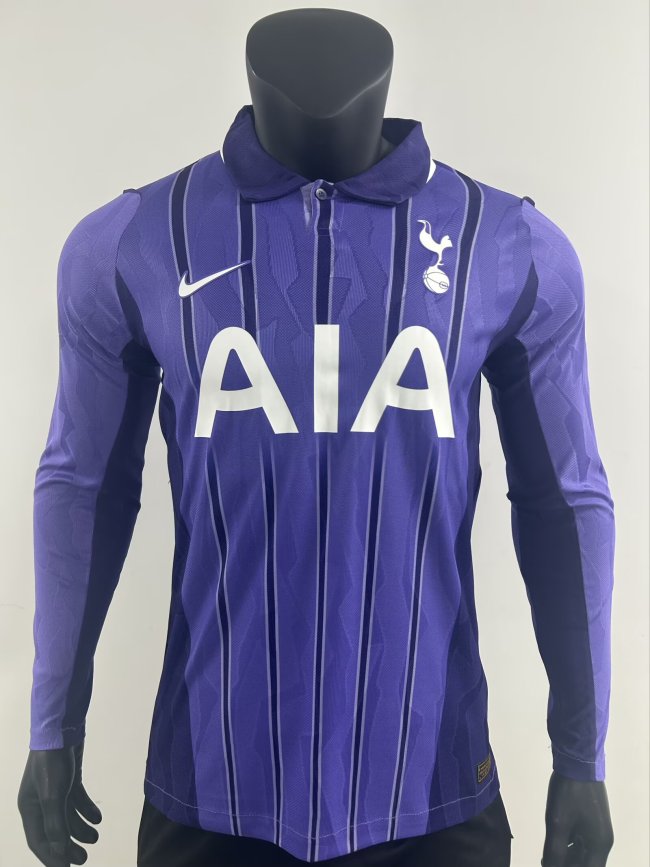 Long Sleeve Spurs Shirt Player Version 2026-2027 TOT Third Away Purple Soccer Jersey Football Shirt