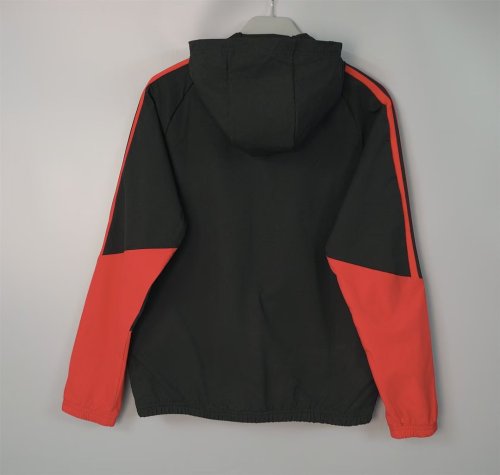 2026-2027 Manchester United Black/Red Soccer Windbreaker Jacket Football Jacket
