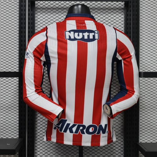 Player Version Long Sleeve 2026-2027 Chivas Home Soccer Jersey Football Shirt