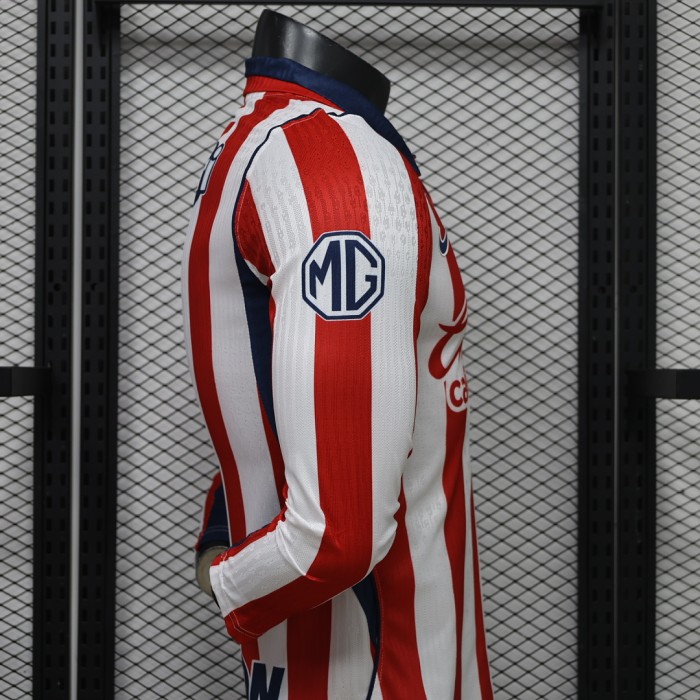 Player Version Long Sleeve 2026-2027 Chivas Home Soccer Jersey Football Shirt
