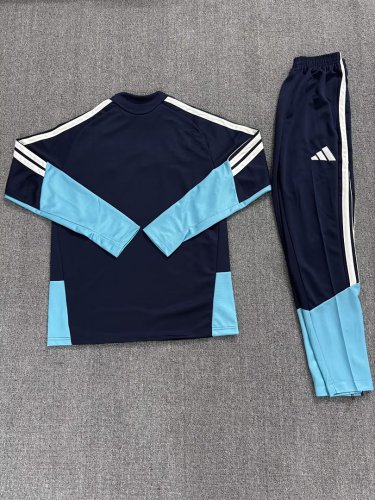 2026-2027 COMO Dark Blue Soccer Training Sweater Jacket Football Jacket and Pants