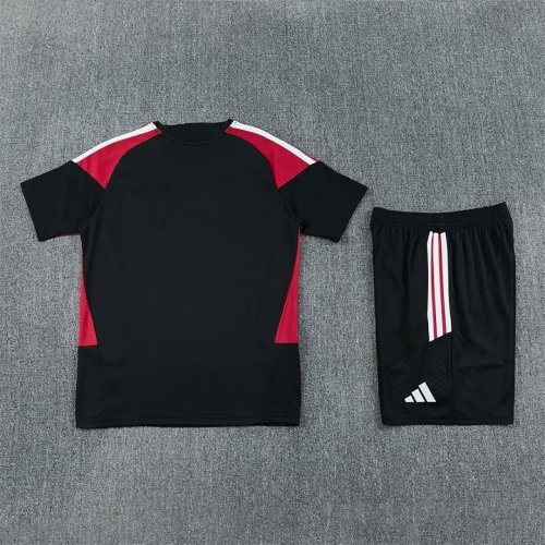 Adult Uniform 2026-2027 Arsenal Black/Red Soccer Training Jersey and Shorts Football Kits