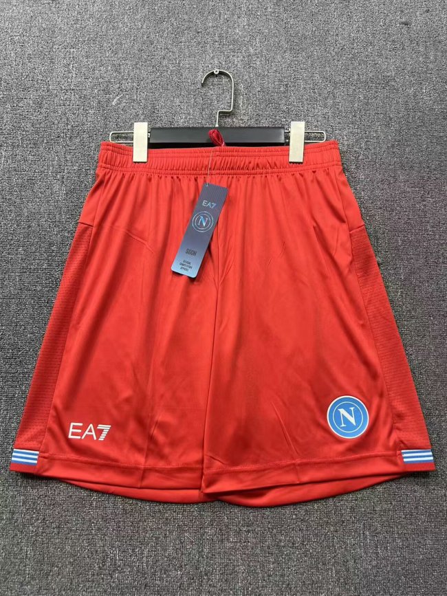 Fan Version 2026-2027 Napoli Third Away Red Soccer Shorts Napoles Football Shorts
