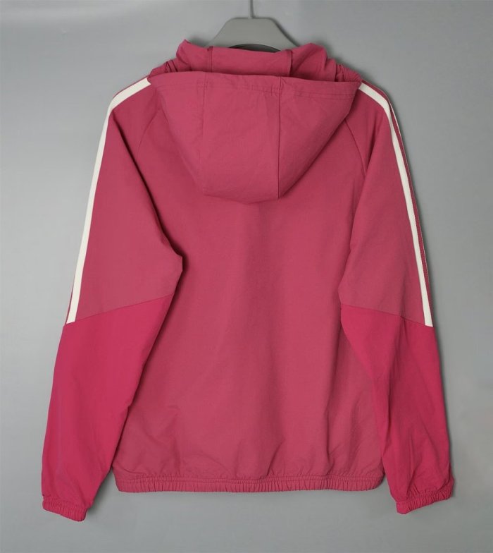 2026 Real Madrid Pink/White Soccer Windbreaker Jacket Football Jacket