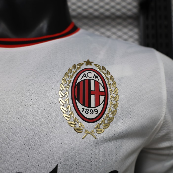 Long Sleeve Player Version 2026-2027 AC Milan Away White Soccer Jersey AC Football Shirt