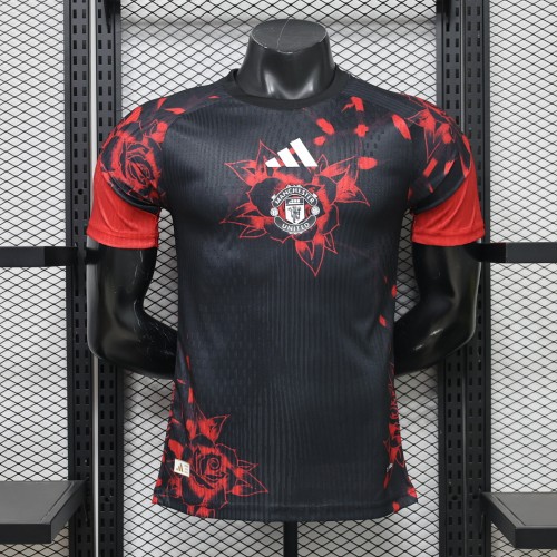 Player Version 2026-2027 Manchester United Black/Red Rose Version Soccer Jersey Football Shirt