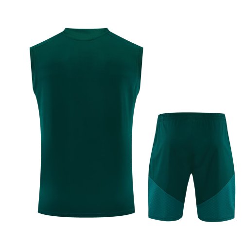 Adult Uniform 2026-2027 Real Madrid Green/Pink Soccer Training Vest and Shorts Football Kits