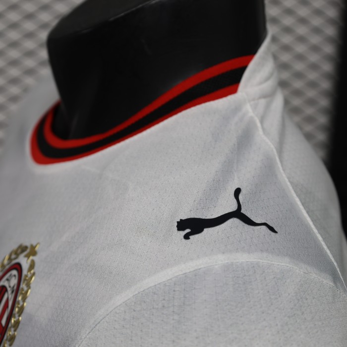 Long Sleeve Player Version 2026-2027 AC Milan Away White Soccer Jersey AC Football Shirt