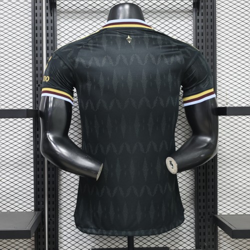 with Sponor Logo Player Version 2026-2027 Aston Villa Away Black Football Shirt Soccer Jersey