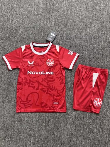 Youth Uniform Kids Kit 2026-2027 Kaiserslautern Home Soccer Jersey Shorts Child Football Set