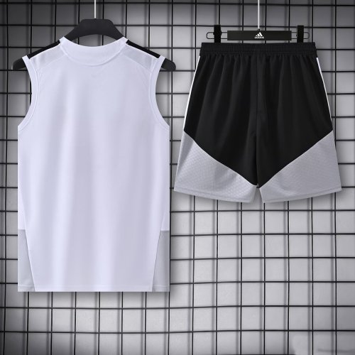 Adult Uniform 2026-2027 Real Madrid White/Black Soccer Training Vest and Shorts Football Kits