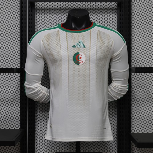 Long Sleeve Player Version 2026 Algeria Home Soccer Jersey Football Shirt