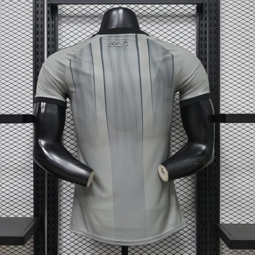 with 2 Stars Player Version 2026 Algeria Grey Special Edition Soccer Jersey Football Shirt